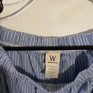 Blue and white blouse